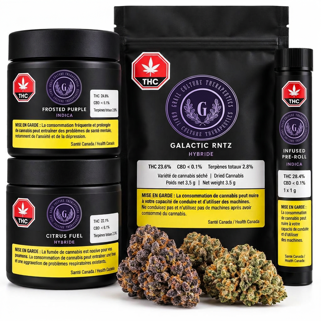 Luxury cannabis bundle box with jars, pre-rolls and oil