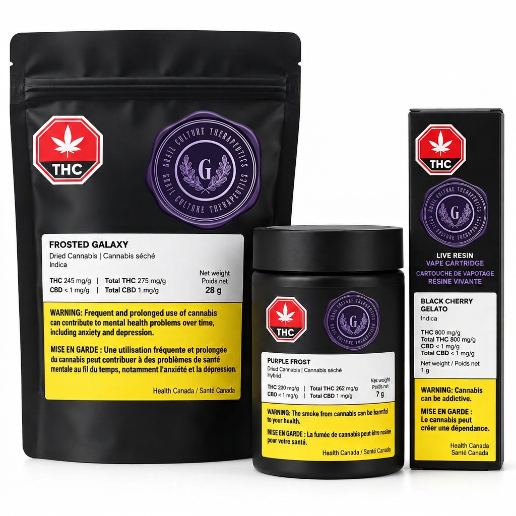 Luxury cannabis bundle box with jars, pre-rolls and oil