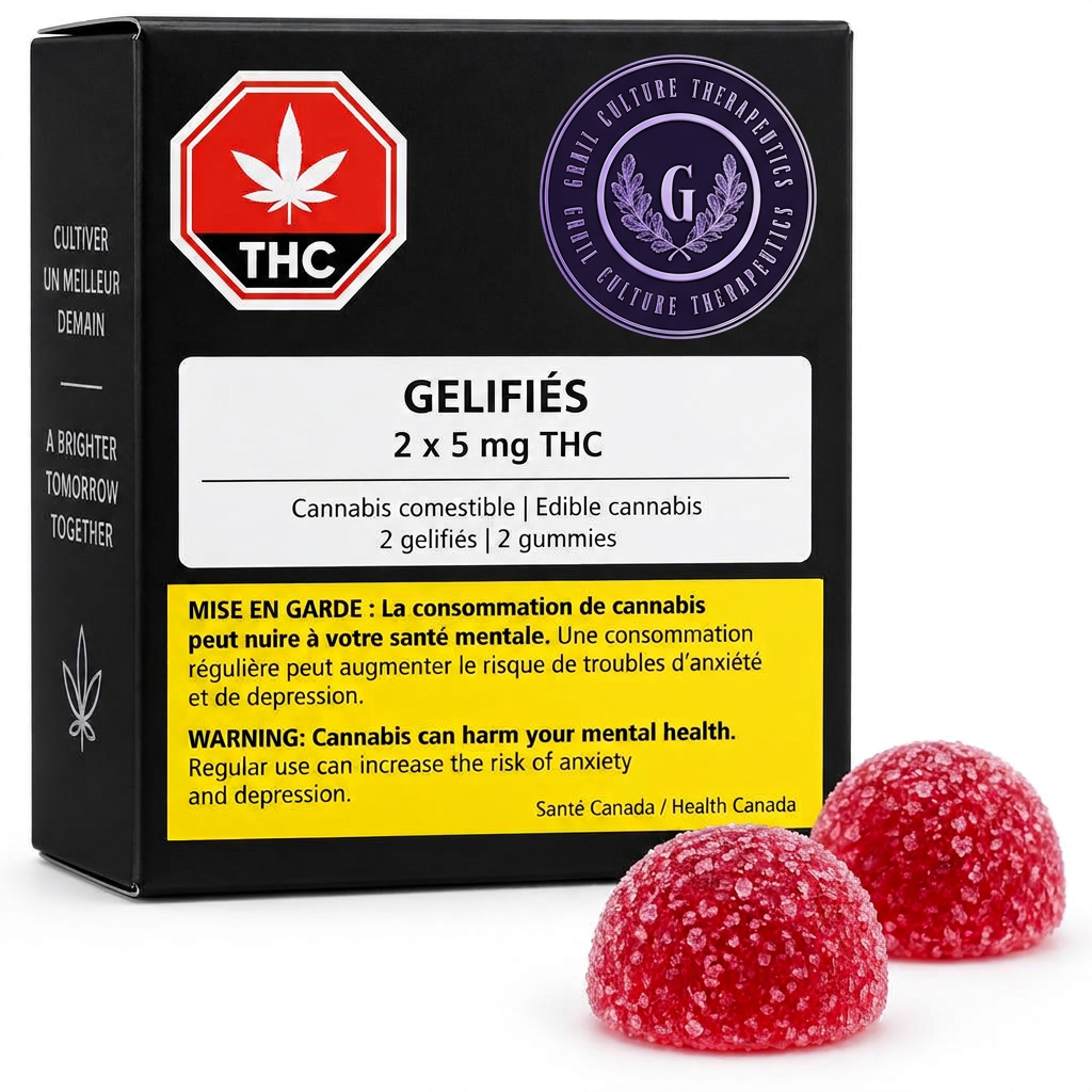 Medical cannabis gummies and chocolate on dark slate