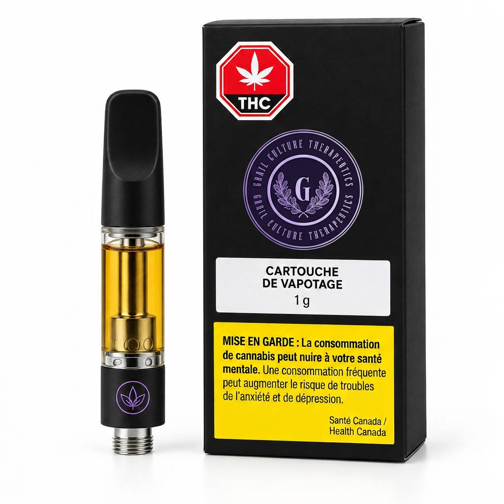 Sleek cannabis vape cartridge with golden distillate