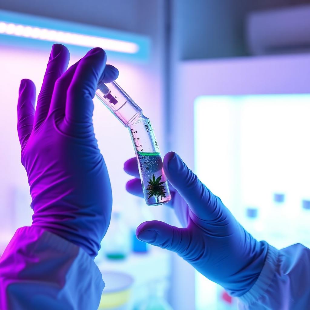 Laboratory testing of a cannabis sample